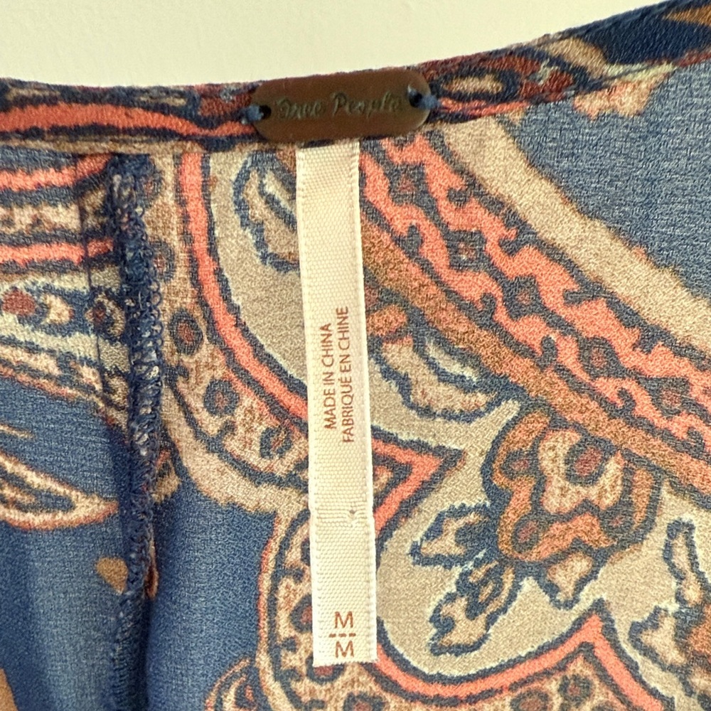 Free People Blue and Red Paisley Dress - Picture 3 of 3
